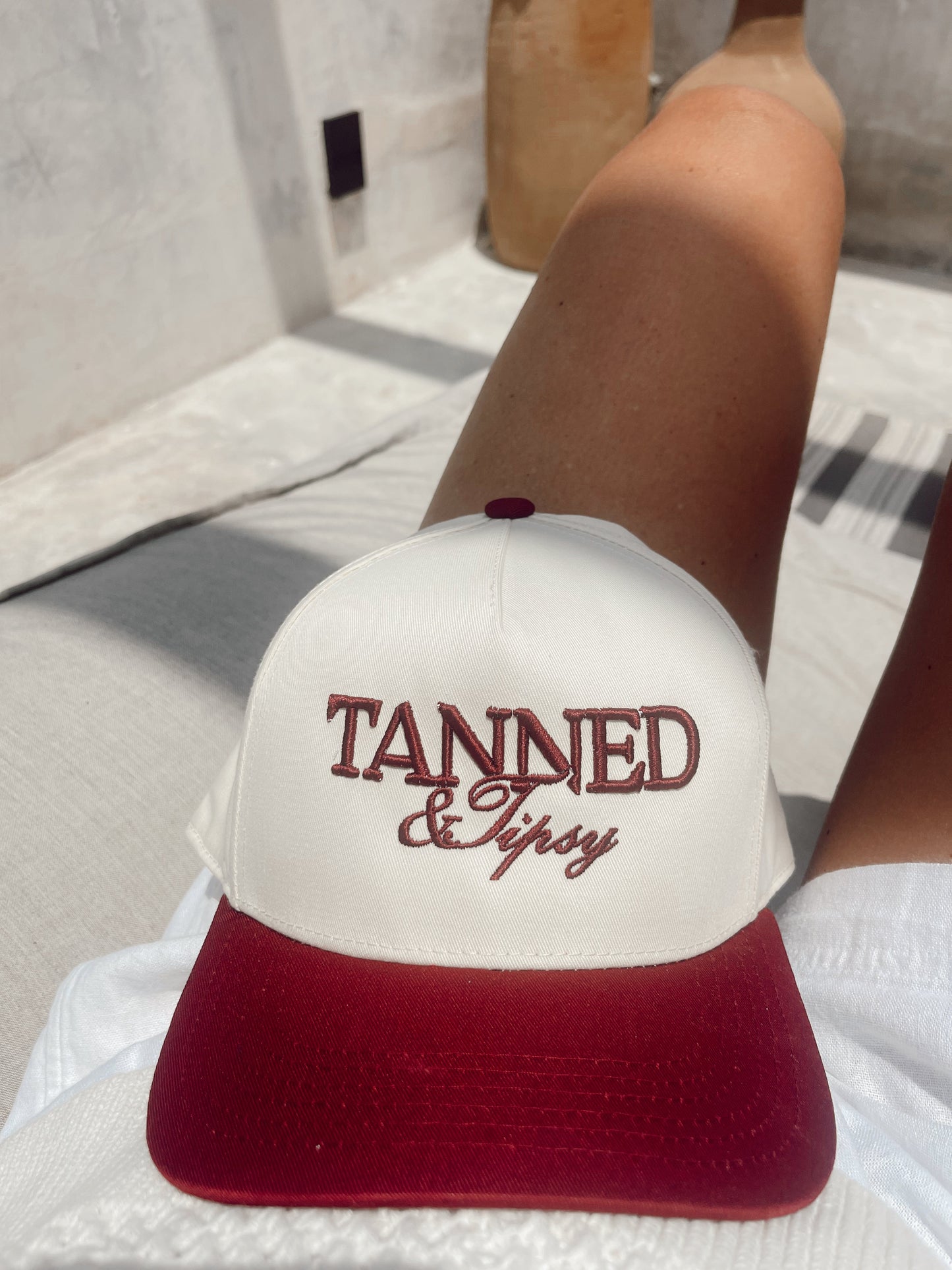 Tanned & Tipsy - Wine Vintage Trucker Hat