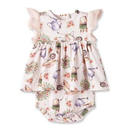 Sweet Garden Skirted Bodysuit – Bamboo Baby Outfit