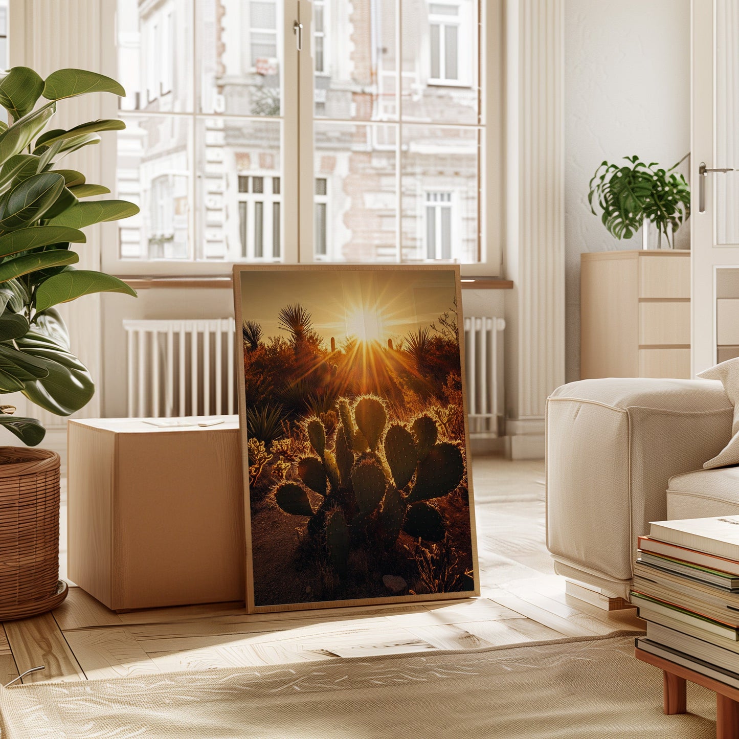 Desert Light Prickly Pear at Sunset