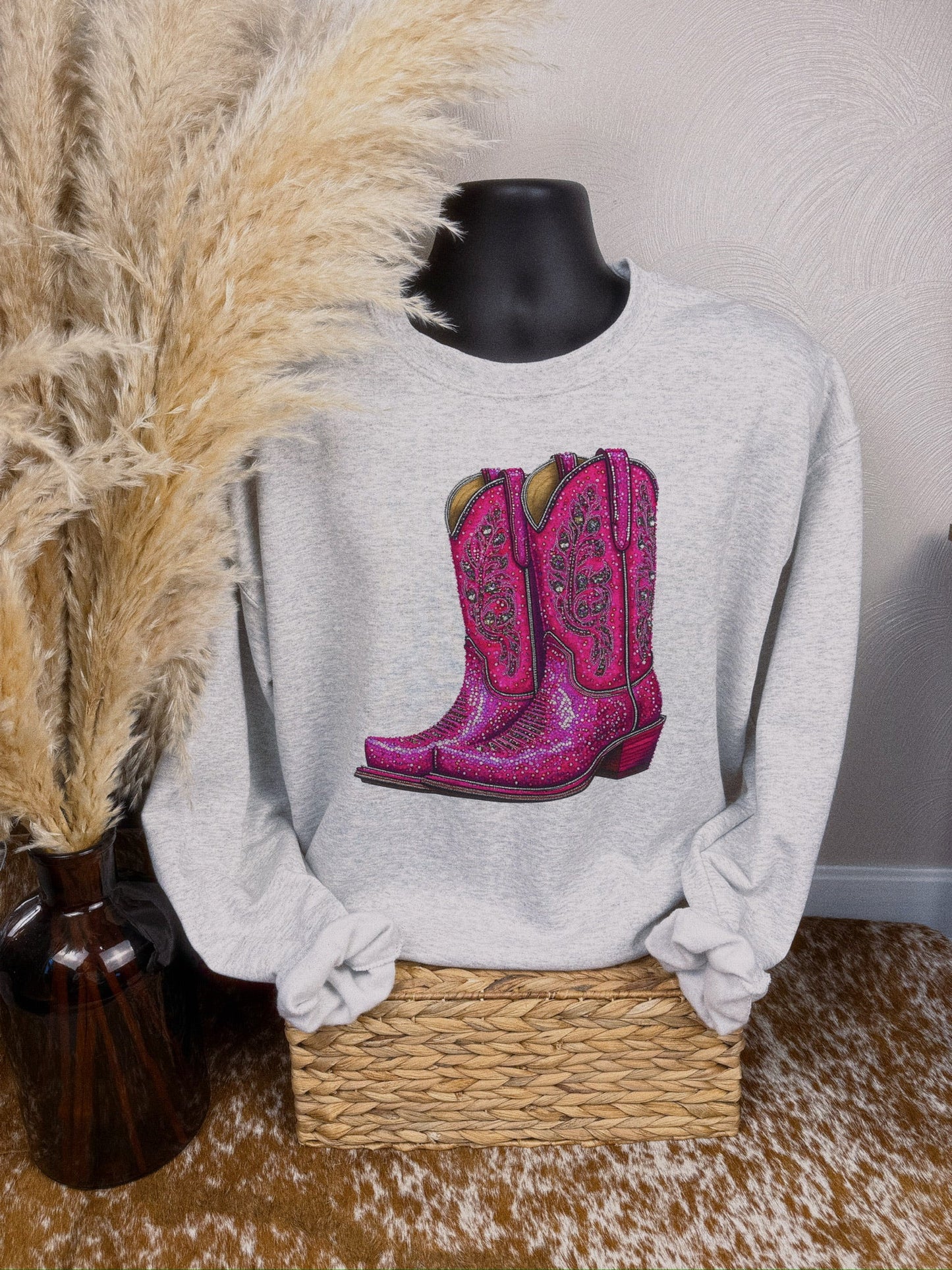 PINK BEDAZZLED BOOTS