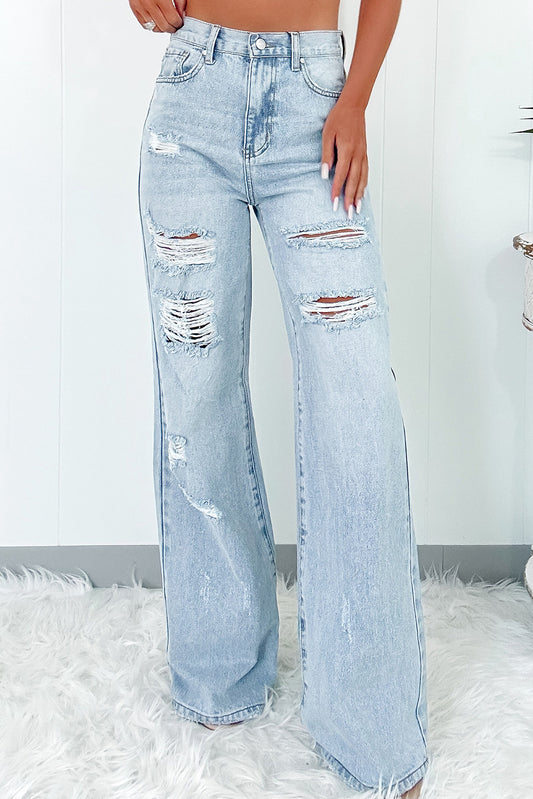 Beau Blue Light Wash Distressed Jeans