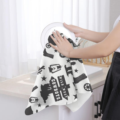 Wild West Cowboys Set of 2 Dish Towels Made in America