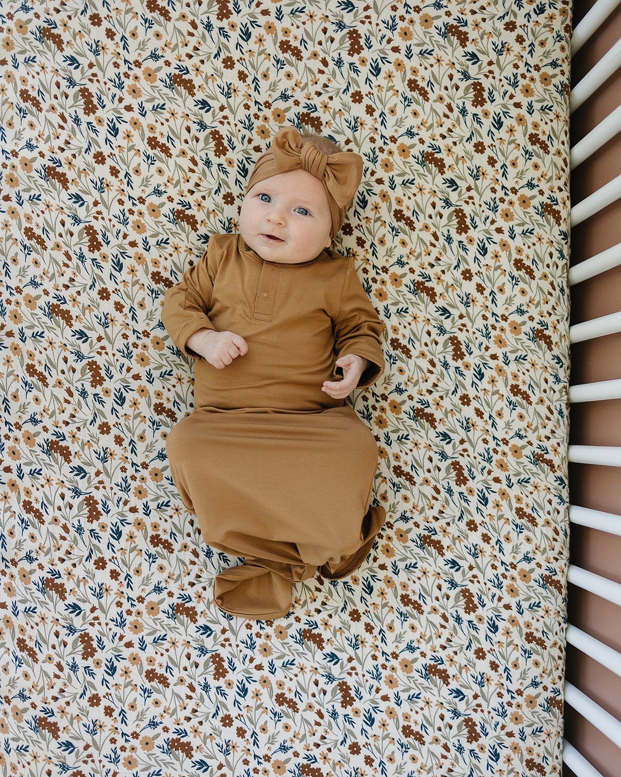 Harvest Floral Muslin Crib Sheet