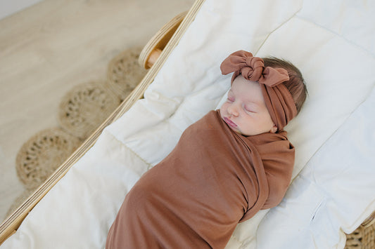 Rust Bamboo Stretch Swaddle