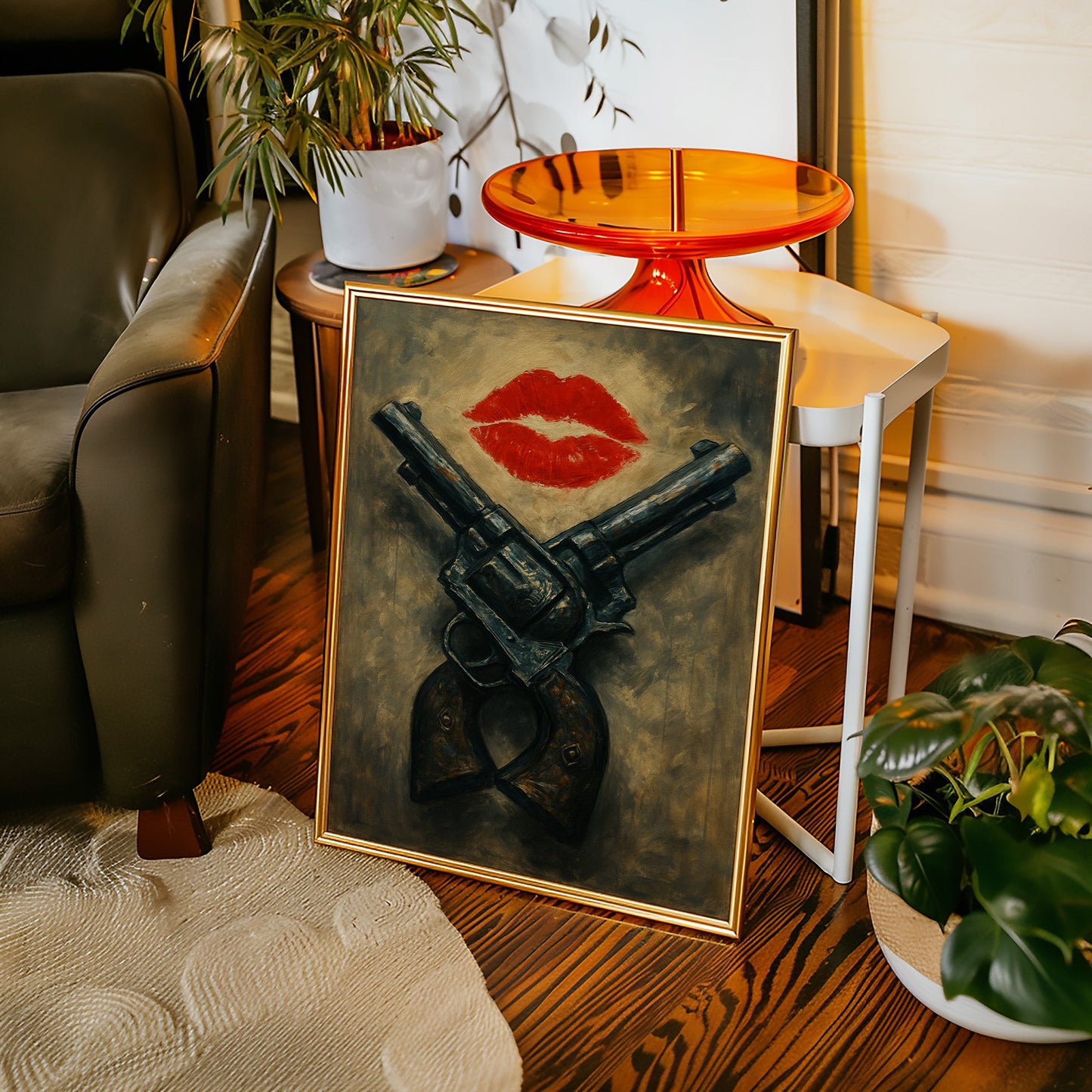 Kiss Kiss Bang Bang Western Print