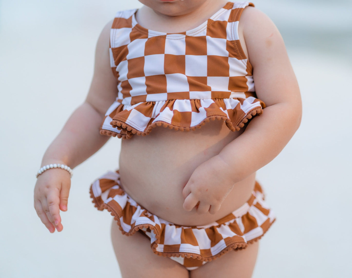 COPPER CHECKERS DREAM TANKINI TWO PIECE SWIM SUIT