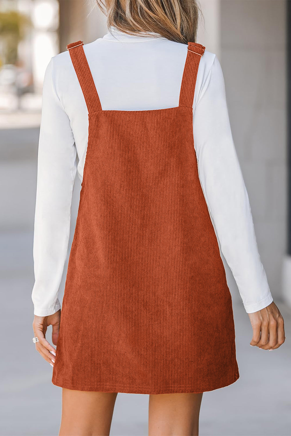 Cinnamon Corduroy Overall Dress