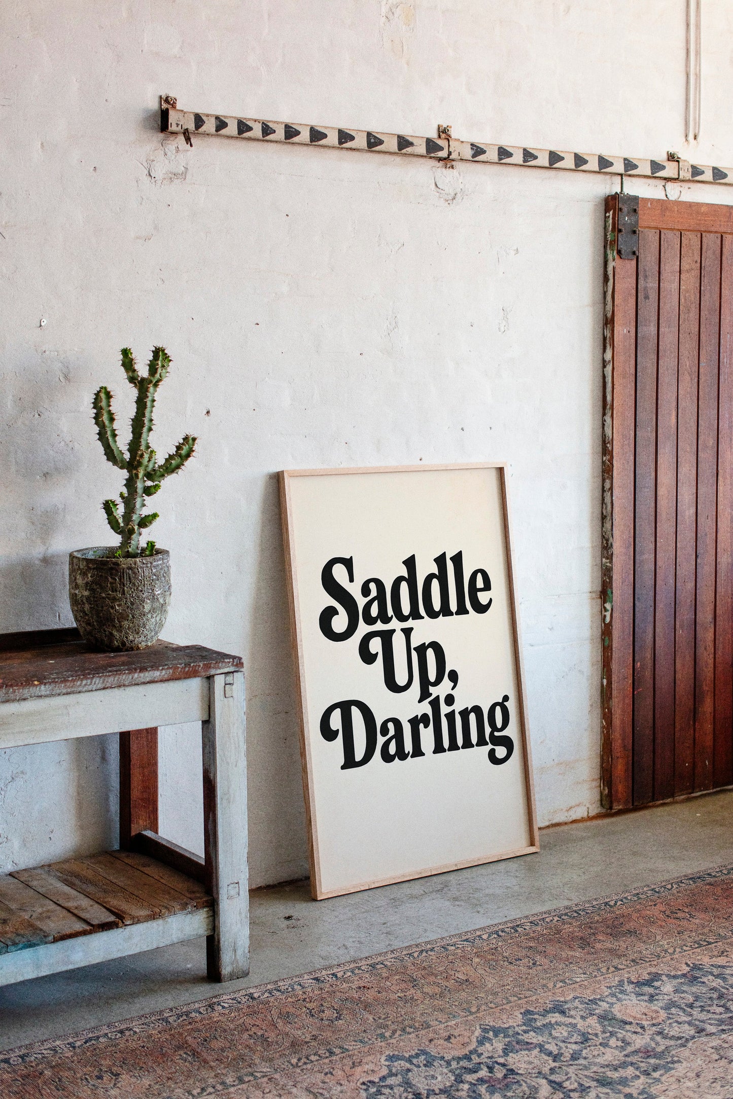 Saddle Up Darling Western Typography Print
