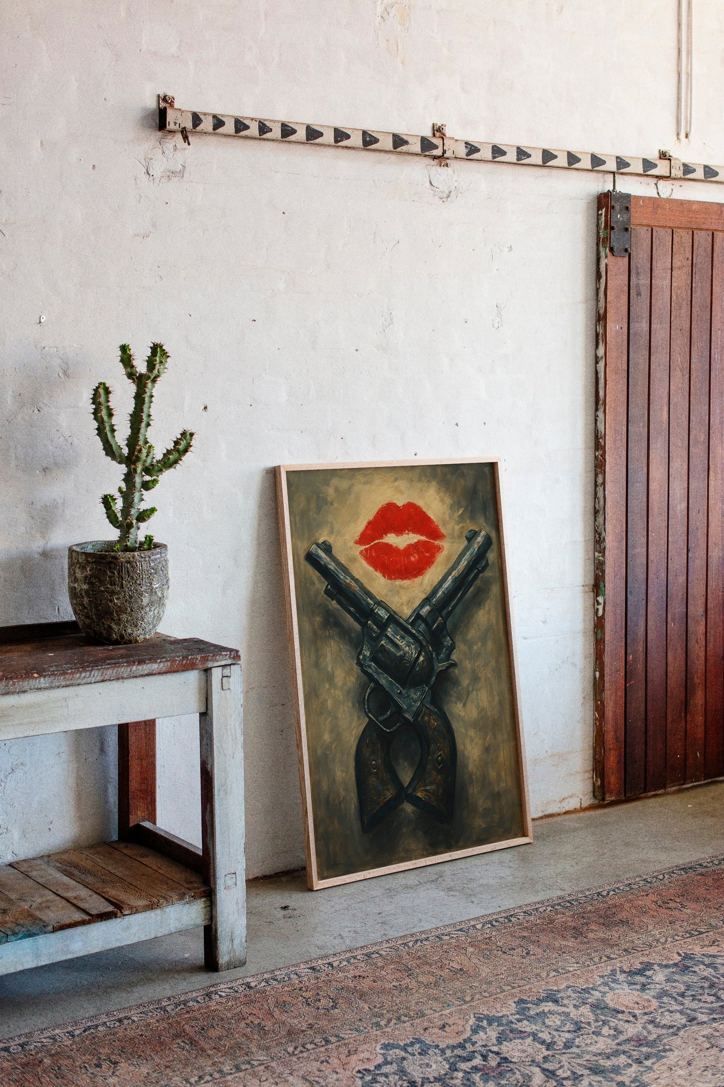 Kiss Kiss Bang Bang Western Print