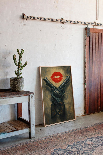 Kiss Kiss Bang Bang Western Print