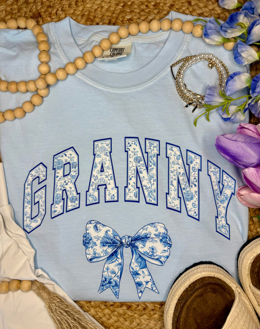 Floral Granny Bow Tee