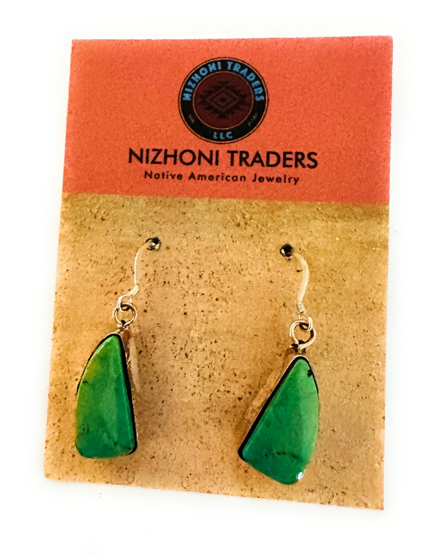 Navajo Royston Turquoise And Sterling Silver Dangle Earrings