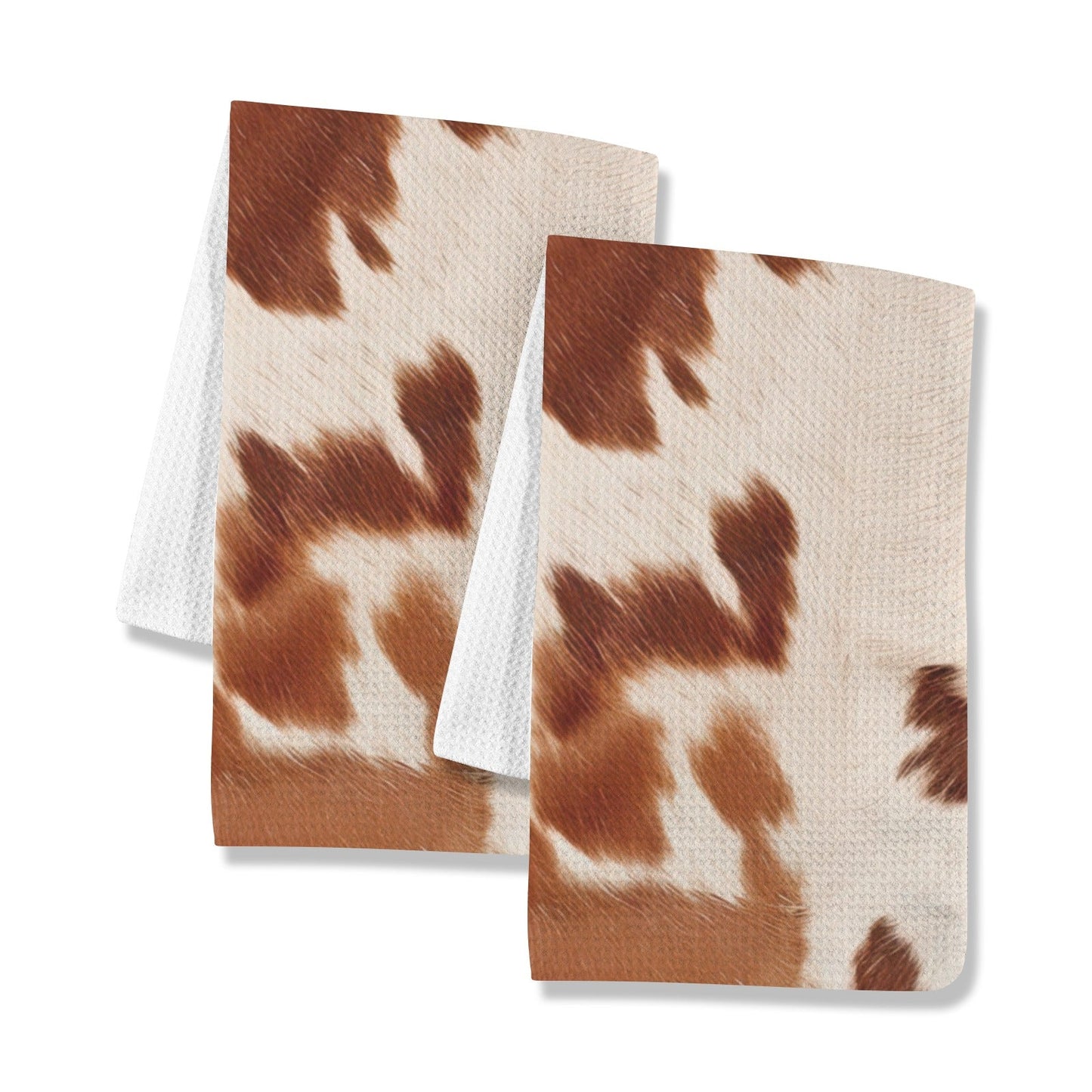 Cow Print Set of 2 Dish Towels made in America Kitchen Towels