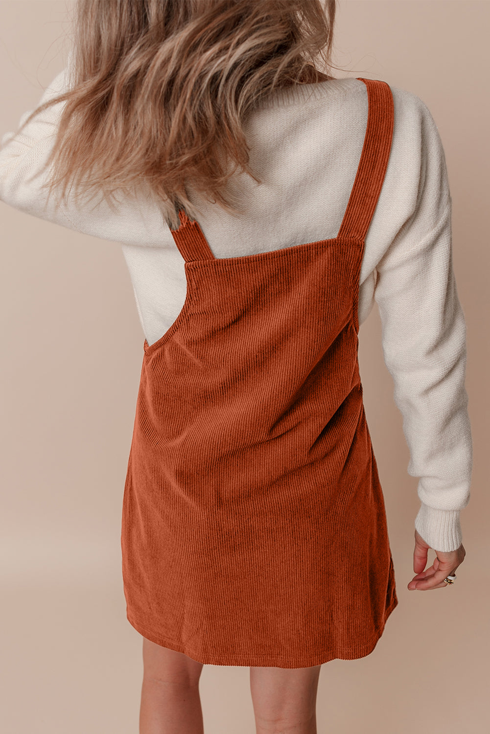 Cinnamon Corduroy Overall Dress