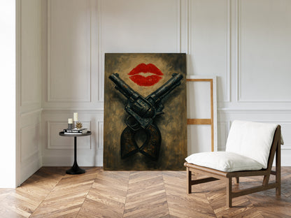 Kiss Kiss Bang Bang Western Print