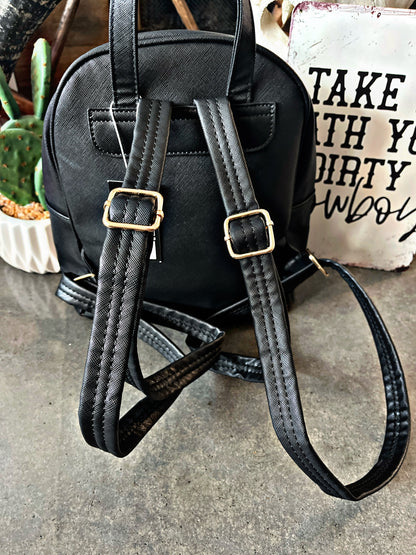 Black Southwest Backpack Purse