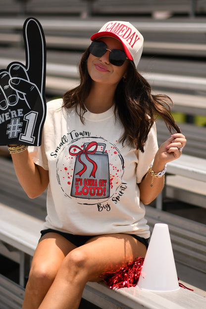 Red Small Town Big Spirit Tee