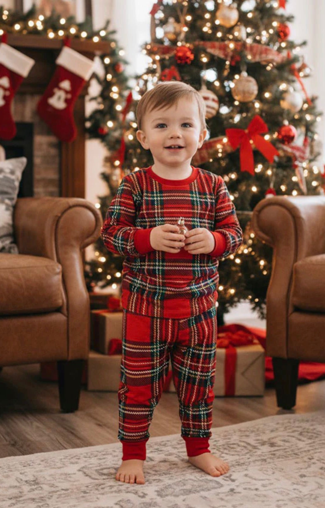 Unisex 2 Piece Plaid Jammies