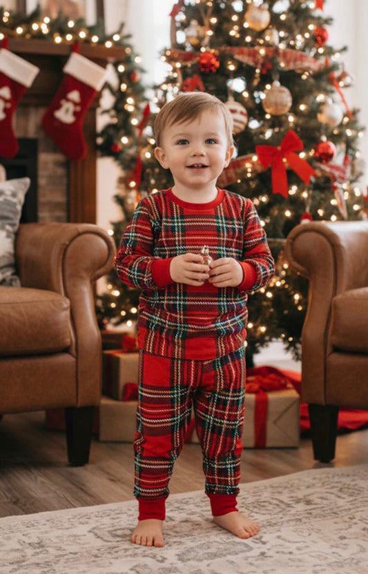 Unisex 2 Piece Plaid Jammies