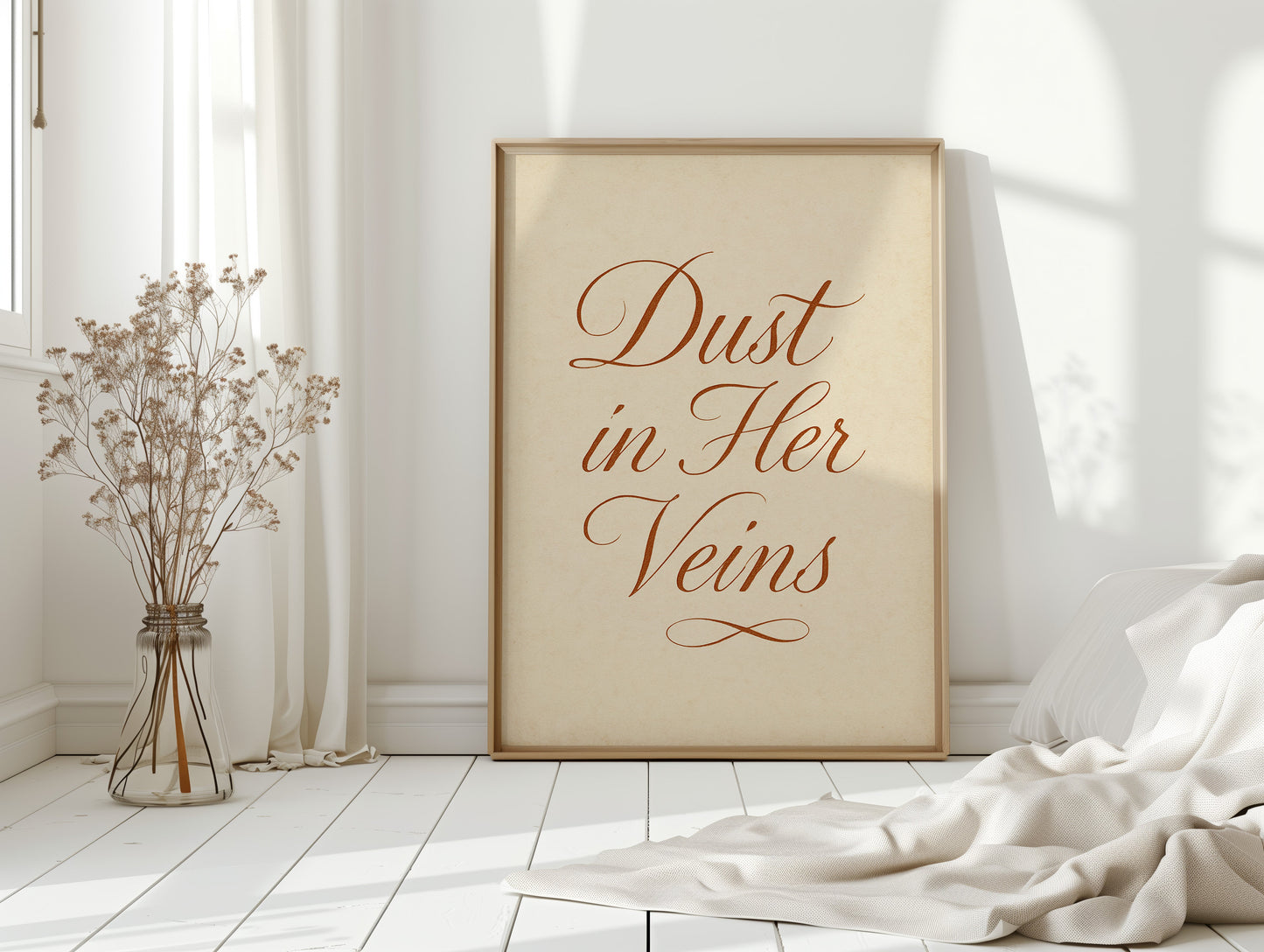 Dust in Her Veins Western Calligraphy Print