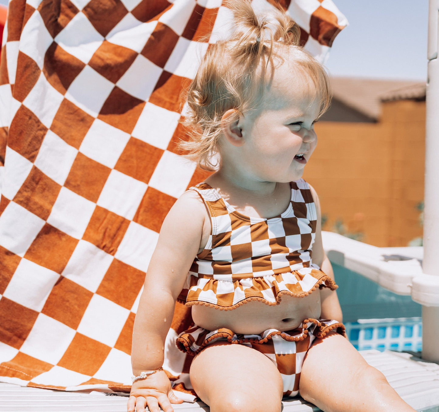 COPPER CHECKERS DREAM TOWEL