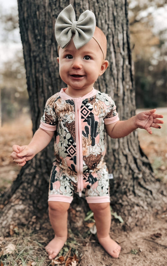 Cowgirl Bamboo Shortie Romper