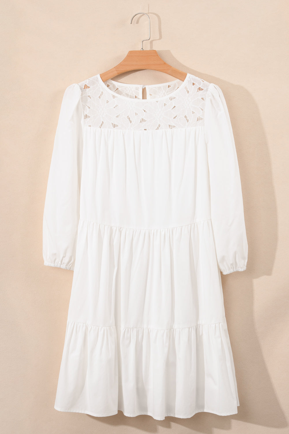 White Floral Lace Dress