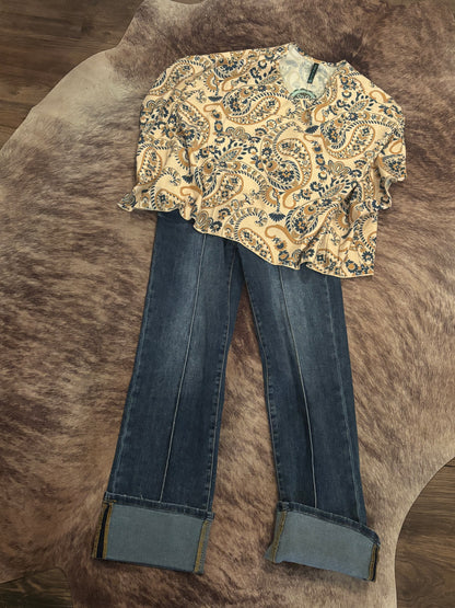 KREEK CUFFED JEANS- DARK WASH