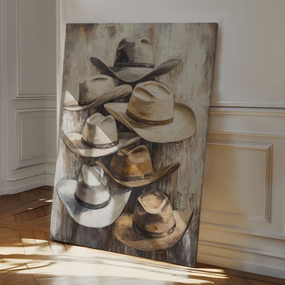Rustic Cowboy Hats – Western Farmhouse Wall Art