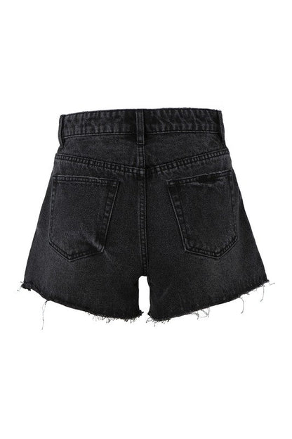 The Em Distressed Denim Shorts