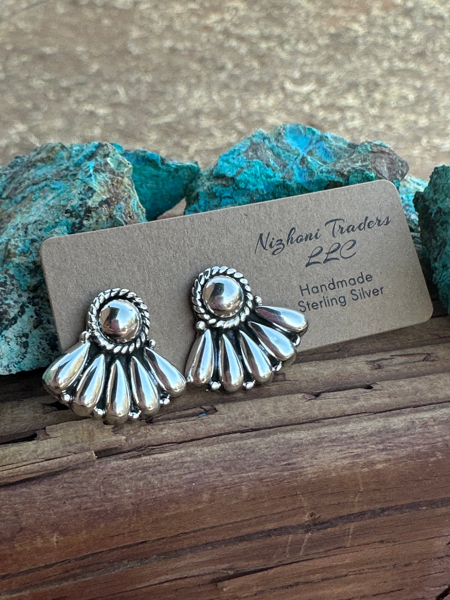 Nizhoni “The Backroads” Sterling Silver Post Earrings Handmade