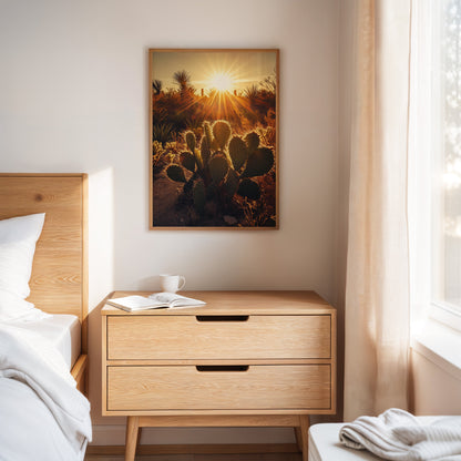 Desert Light Prickly Pear at Sunset