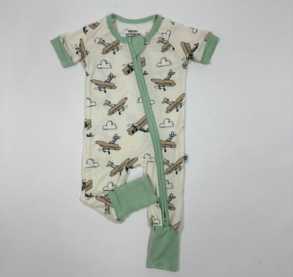 Airplane Bamboo Short Sleeve Sleeper