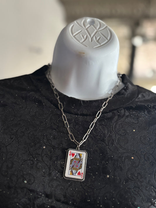 QUEEN OF SPADES NECKLACE