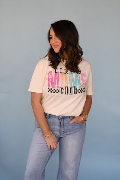 Tired Moms Club Checkered Tee