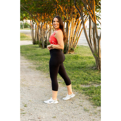 Ready to Ship | The Cassandra - Black CAPRI with POCKETS
