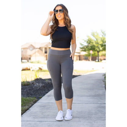 Ready to Ship | The Dani -  Charcoal CAPRI with POCKETS