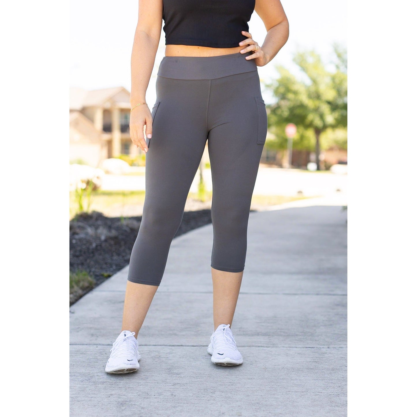 Ready to Ship | The Dani -  Charcoal CAPRI with POCKETS