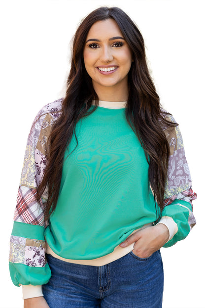 Vintage Paisley Long Sleeve Raglan Top