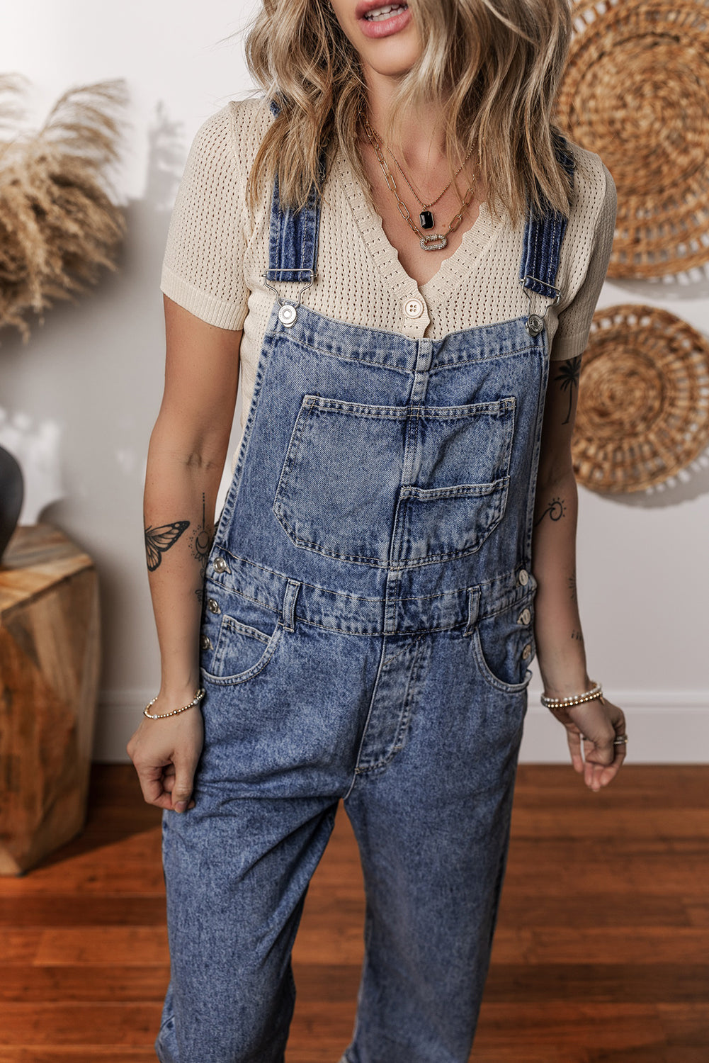 Denim Straight Leg Bibs