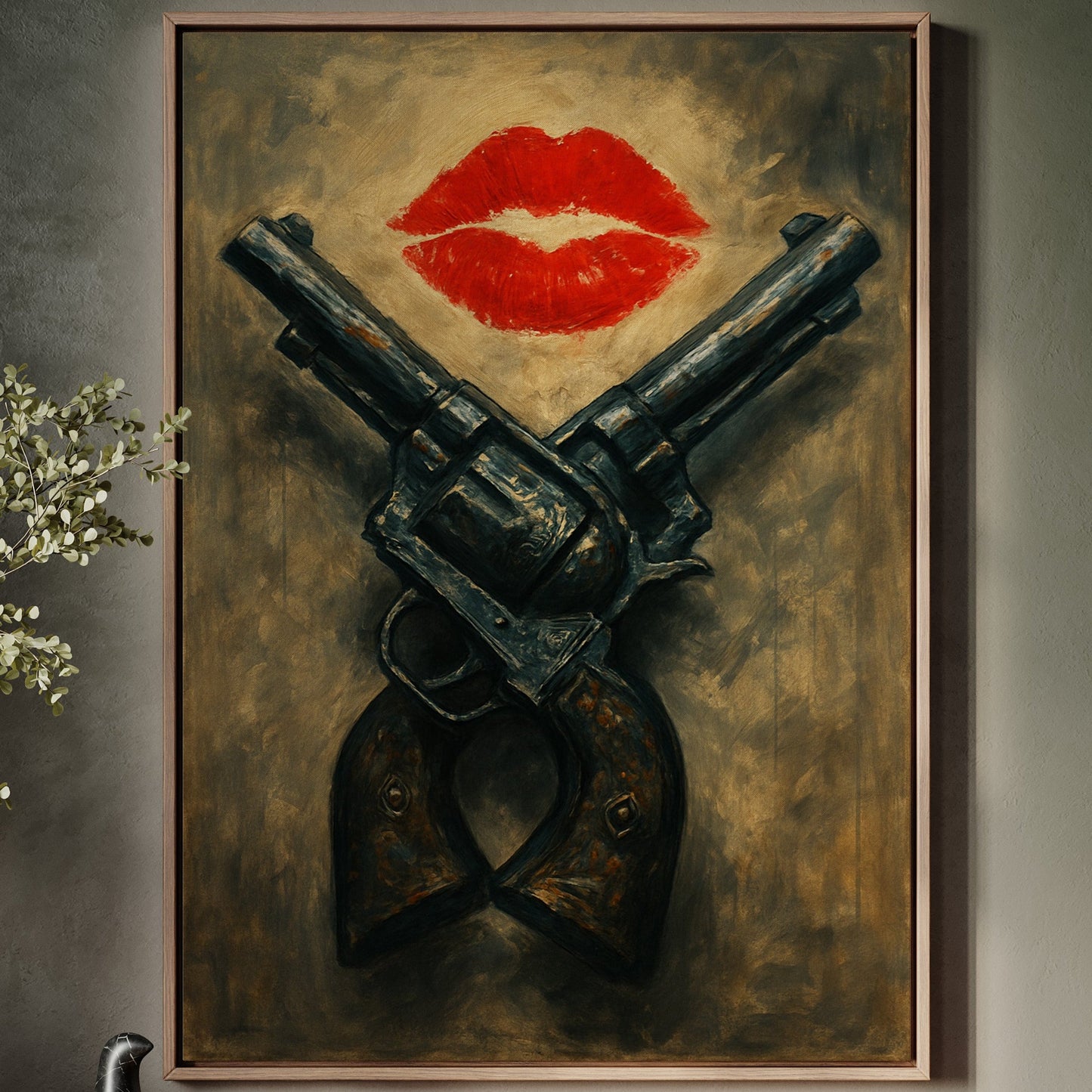 Kiss Kiss Bang Bang Western Print