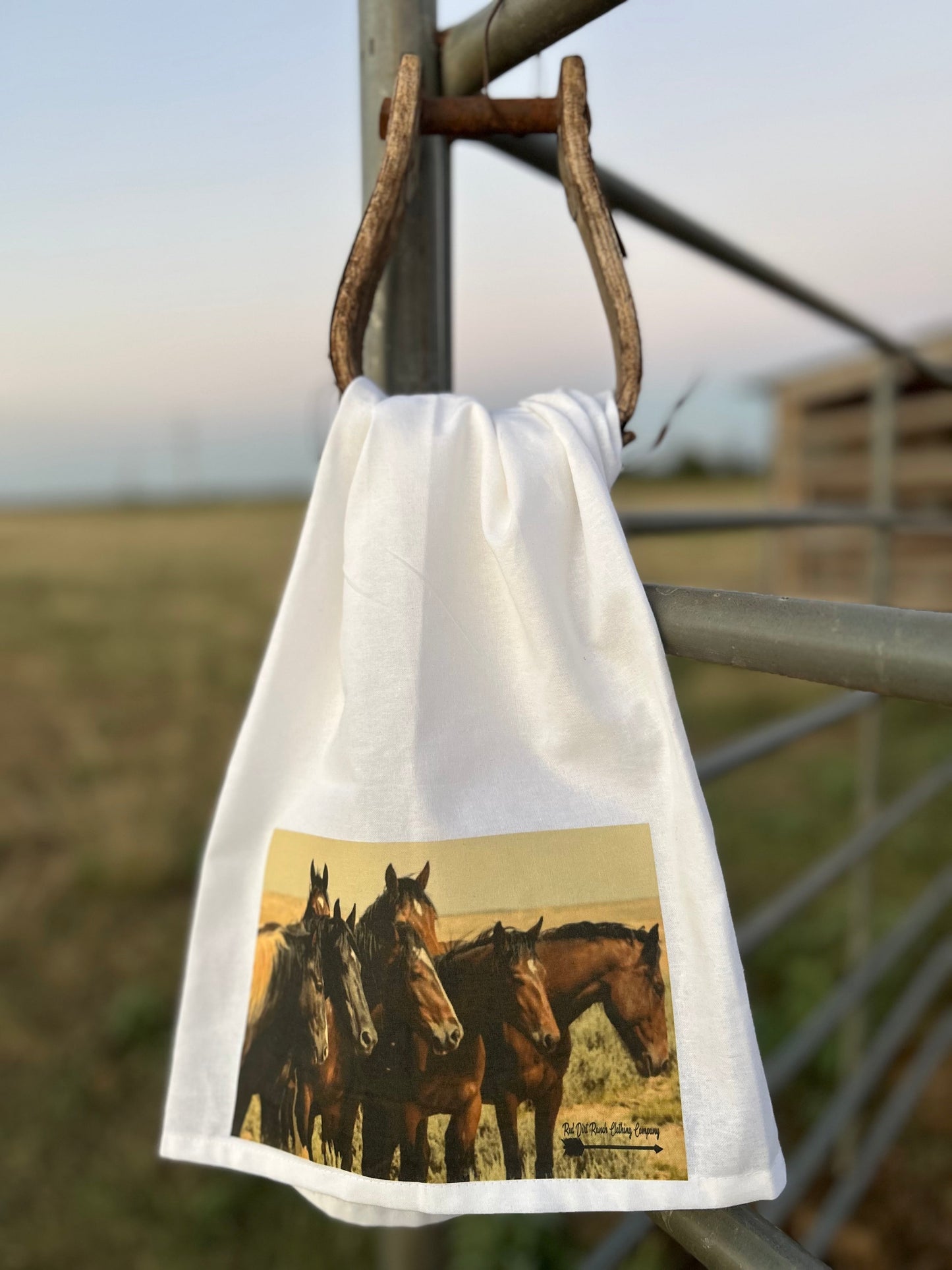 Horse Herd Dish Towel