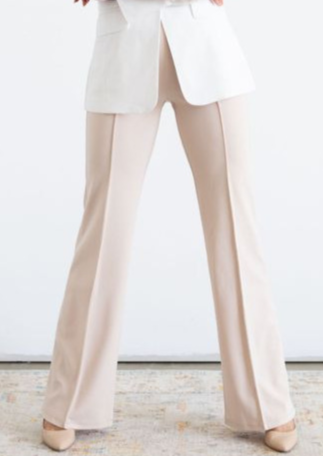 The Zoey Flare Trouser in Cream