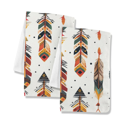 Southwestern Feathers Set of 2 Dish Towels Made in America