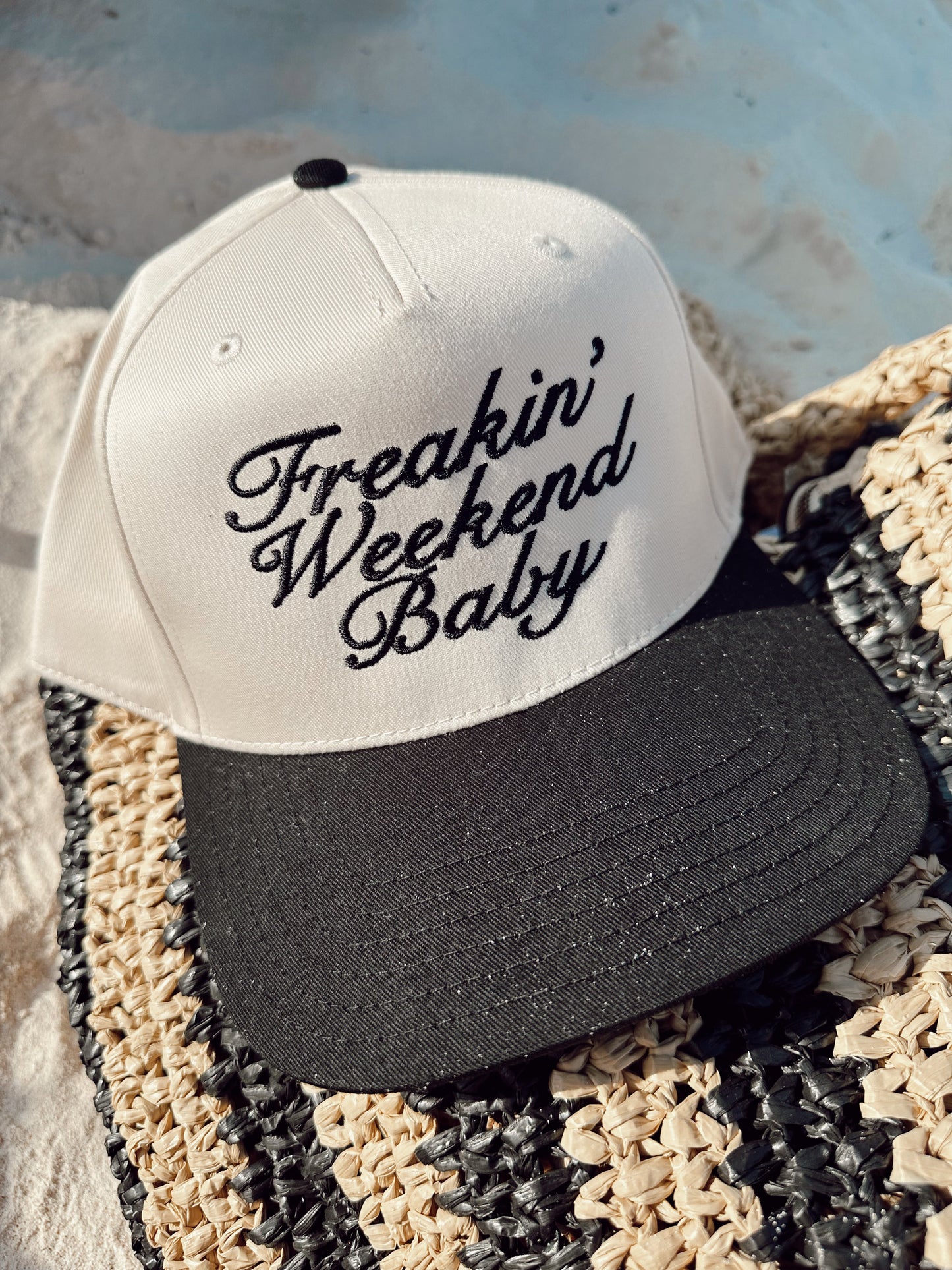 Freakin' Weekend Baby - Black Vintage Trucker Hat