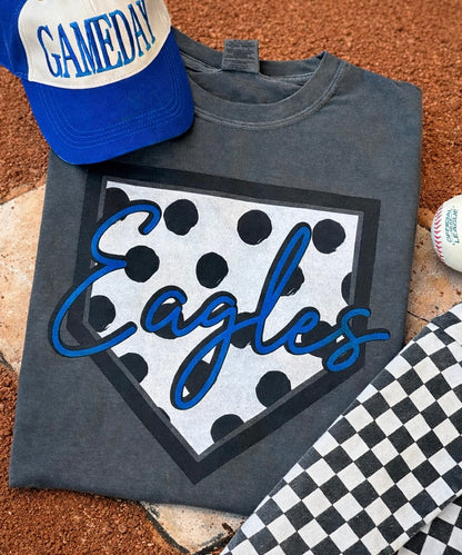 Custom Polka Dots Baseball Plate Tee