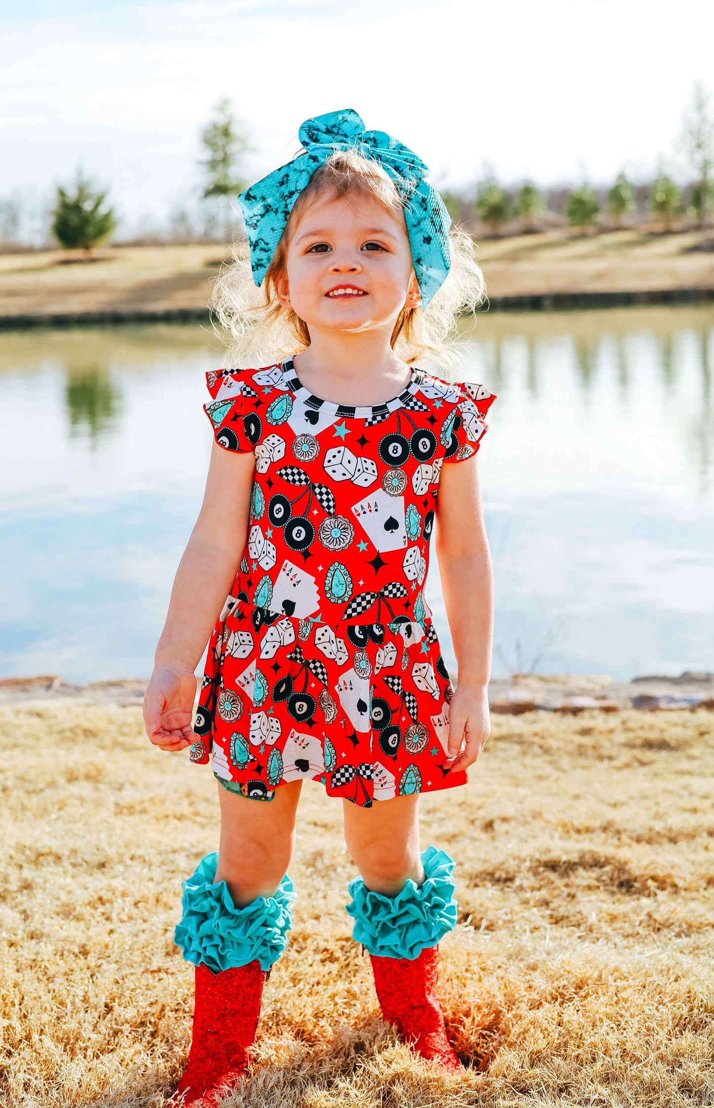 Wild Card Bamboo Skirted Romper