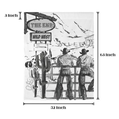 Cowboy Ranch Window Curtain 52"x63" Made in America