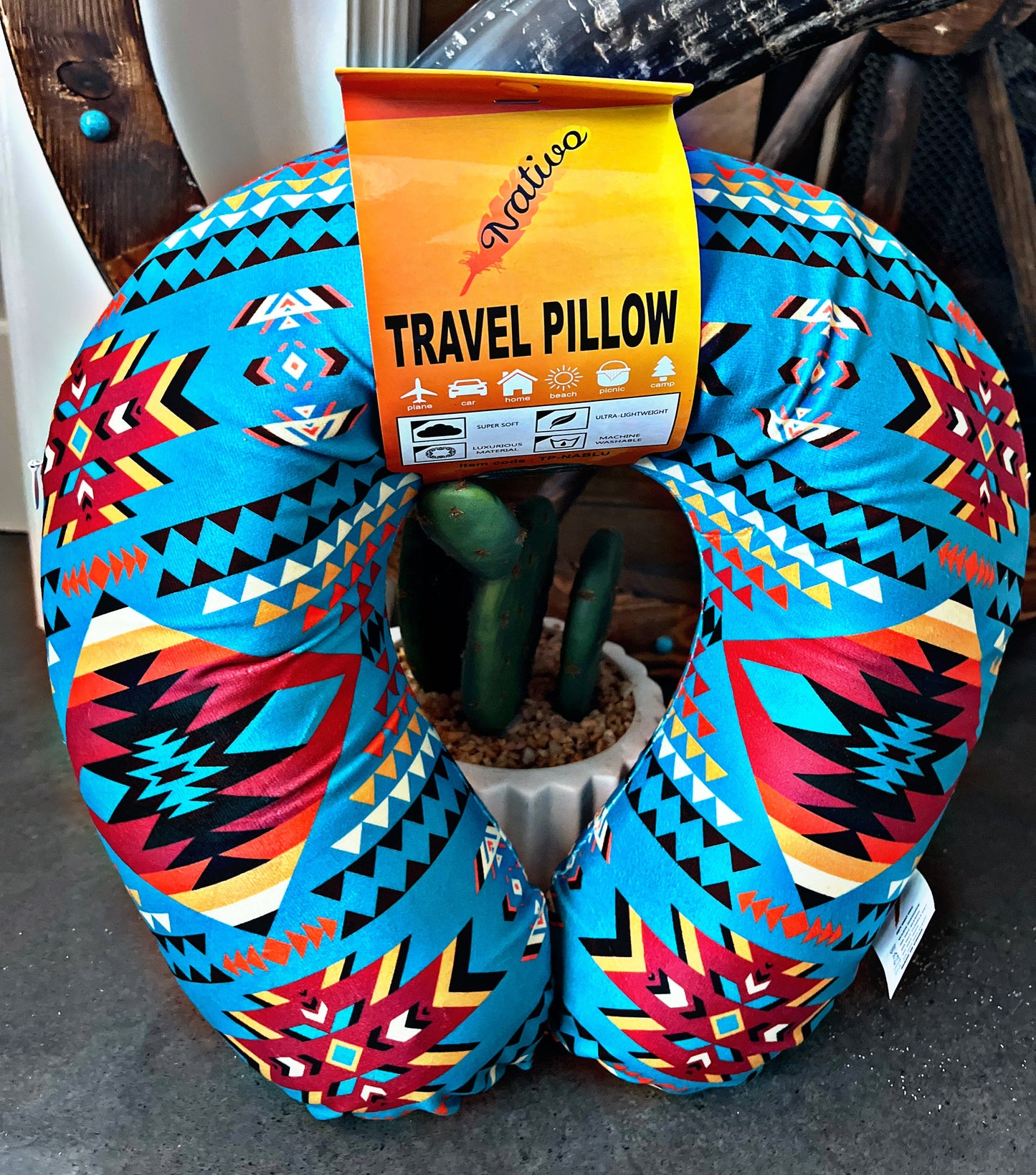 Aztec Print Travel Pillow