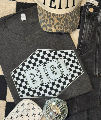 Gigi Checkered Tee/Sweatshirt